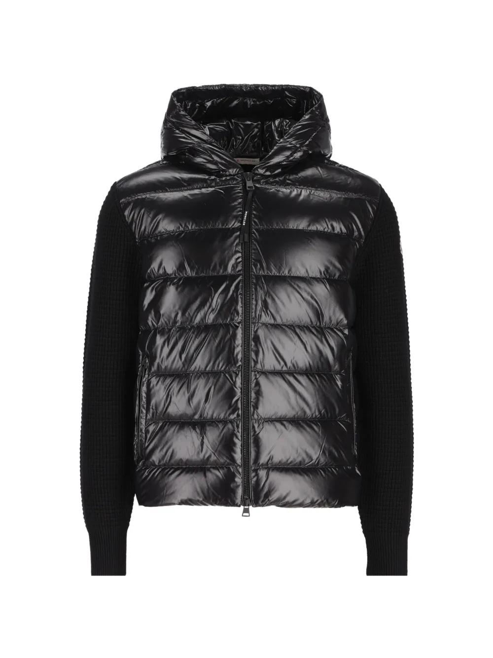 Moncler padded panel knit jacket | Black | Image 1