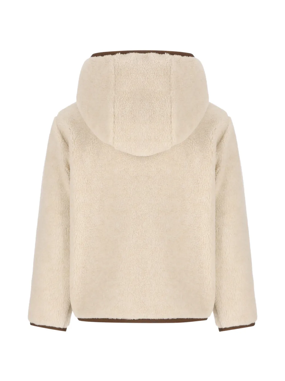 Moncler Enfant Fleece hoodie met rits Beige