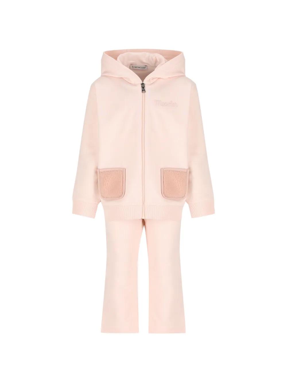 Moncler Enfant logo-embroidered tracksuit Roze