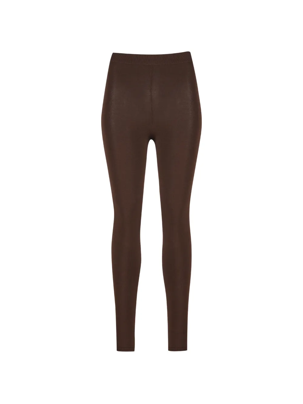 Balenciaga logo-embroidered ribbed-waistband leggings Bruin