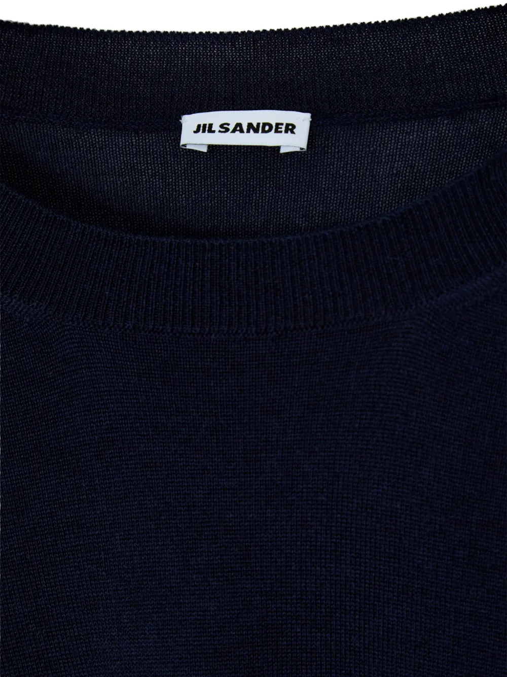 Jil Sander Trui van kasjmierblend met ronde hals Blauw