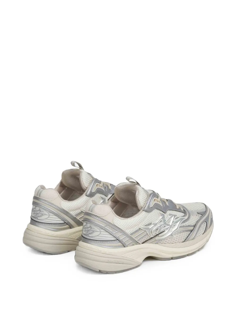 AMIRI Metallic M-Tech panelled mesh sneakers Beige