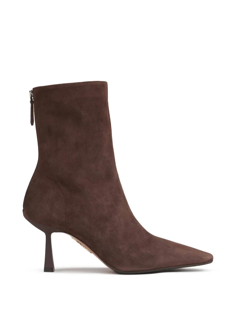 Aquazzura Wildlederstiefel mit spitzer Kappe - Braun