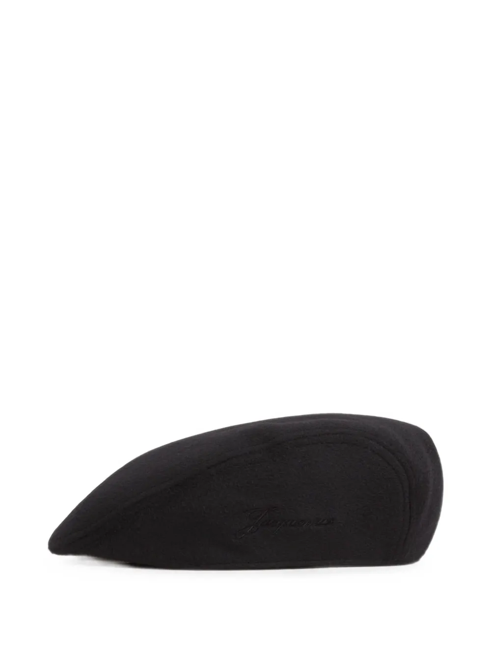 Jacquemus logo-embroidered flat cap Zwart