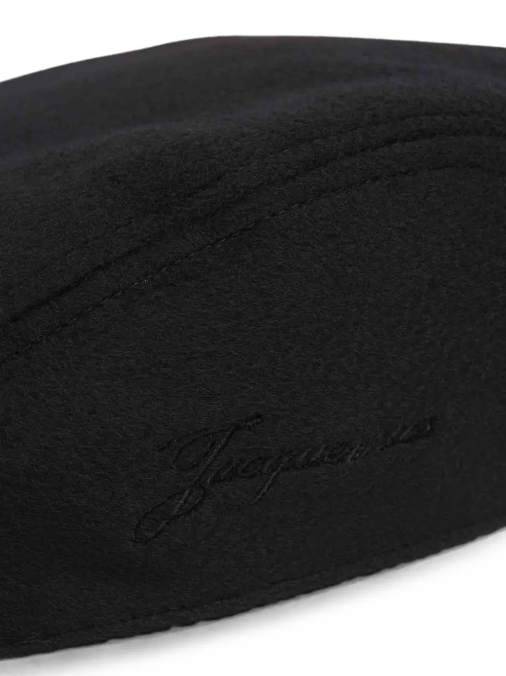 Jacquemus logo-embroidered flat cap Zwart