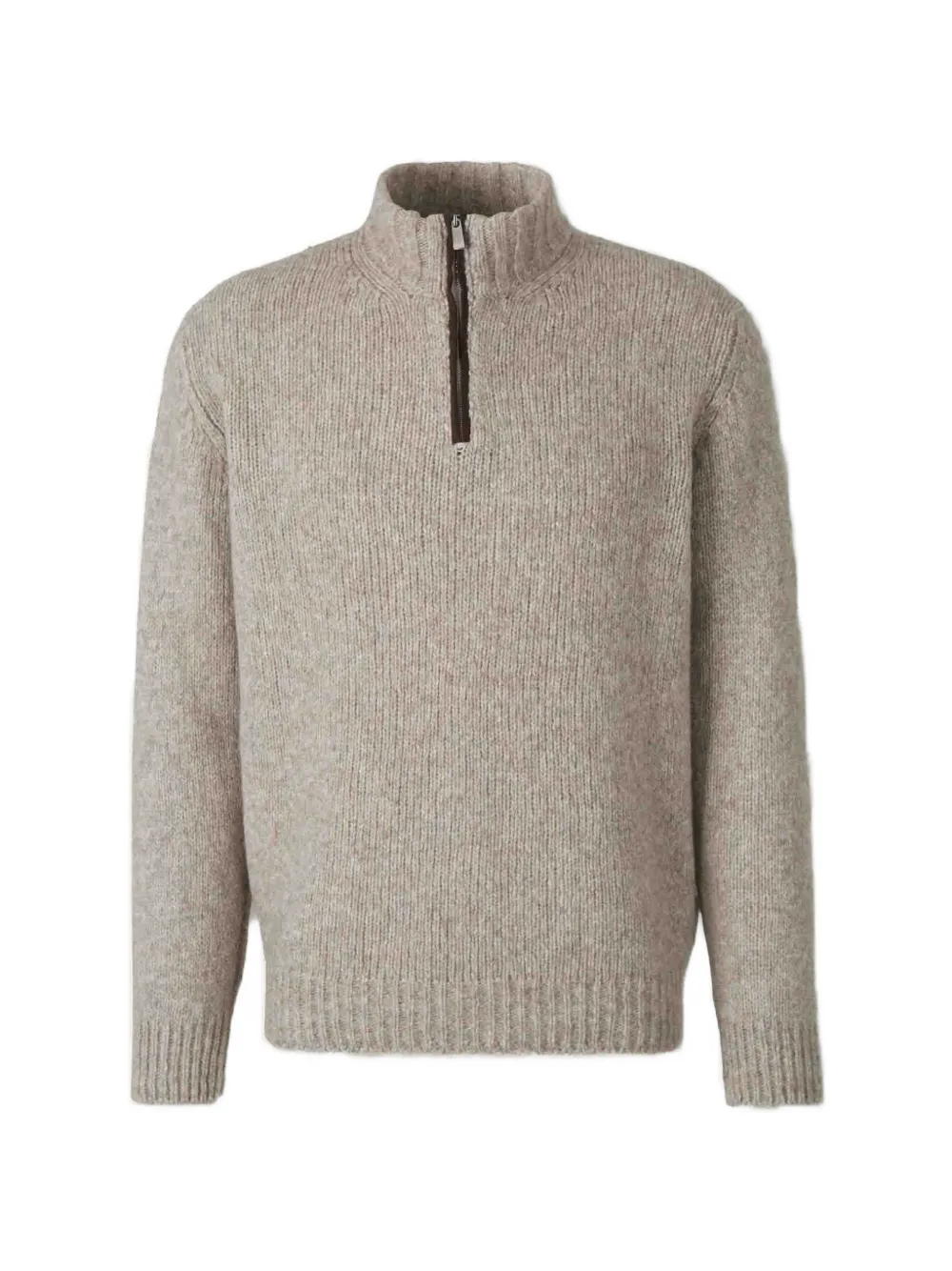 Fedeli quarter-zip ribbed-knit sweater