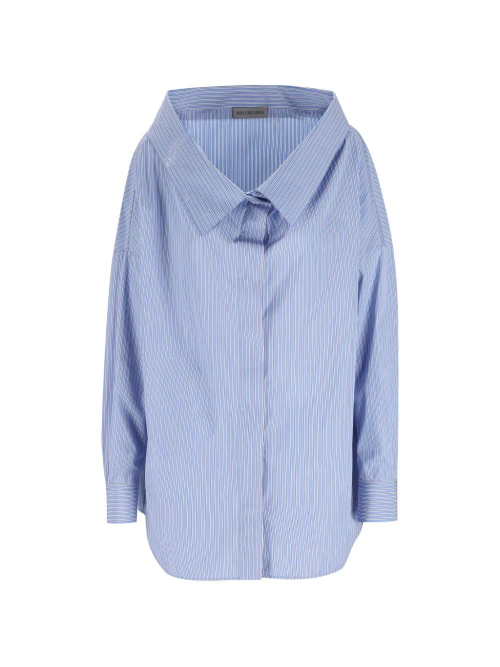 Balenciaga Swing vertical-stripe shirt - Blu