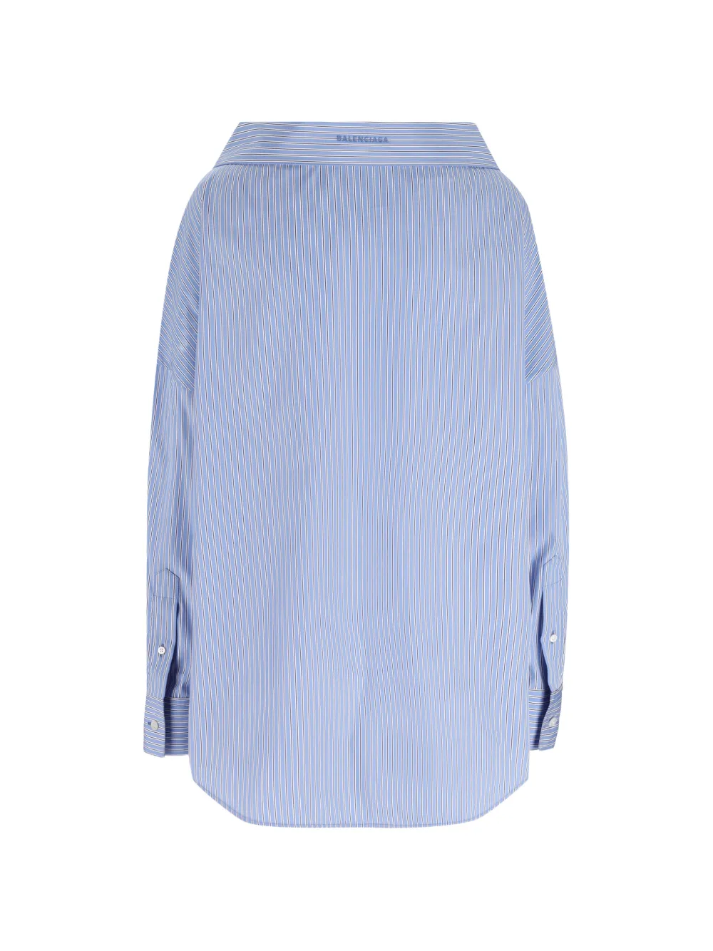 Balenciaga Swing vertical-stripe shirt Blauw