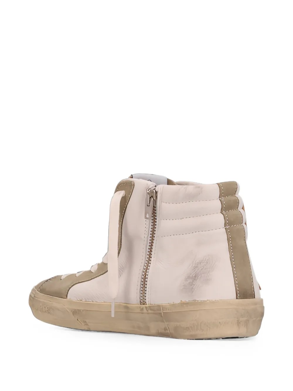 Golden Goose Slide with leopard print pony skin star and black flash trainers