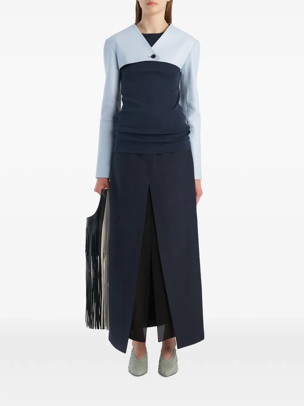 KHAITE Tal maxi-rok Blauw