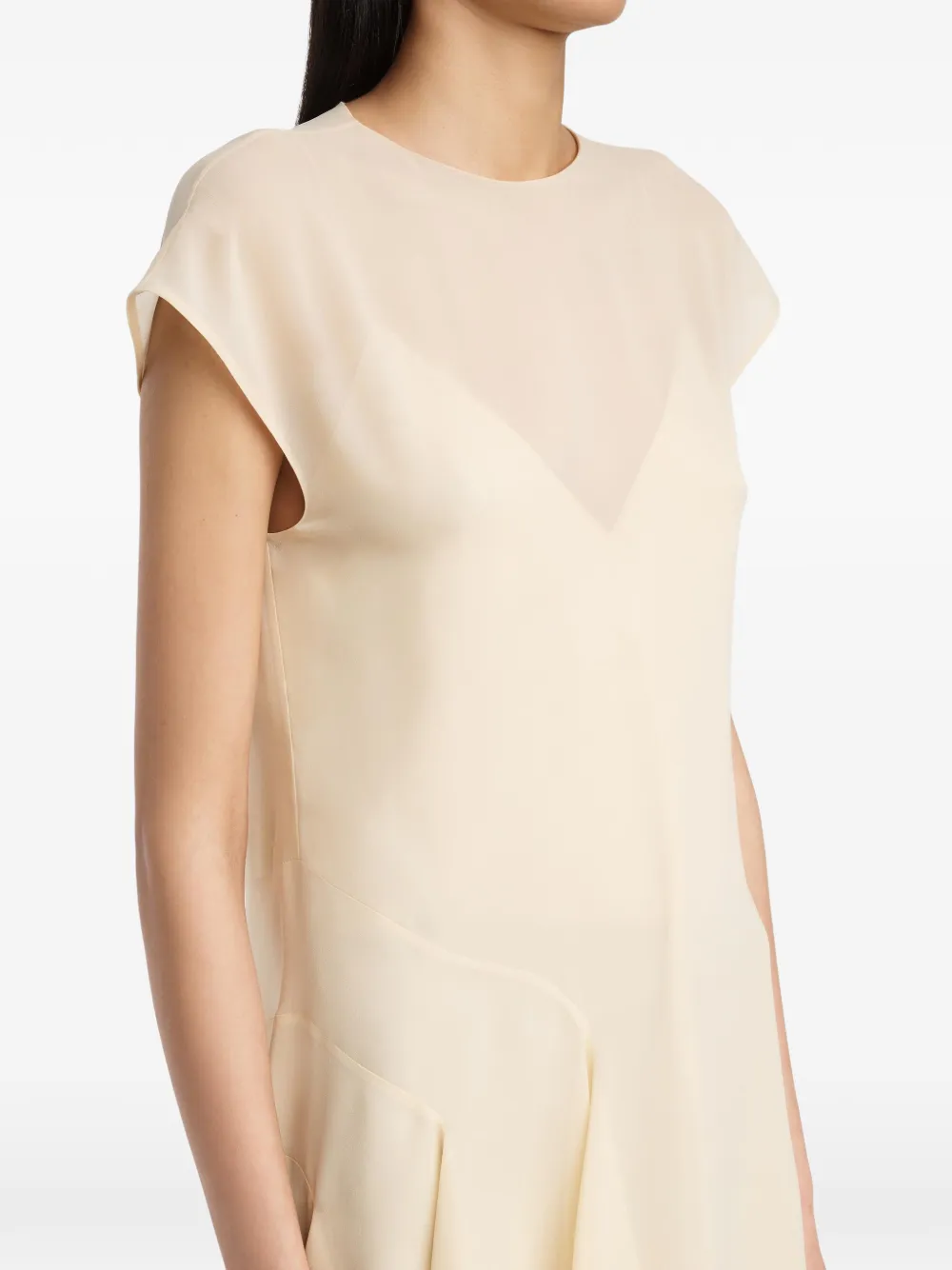 KHAITE Scarla jurk Beige