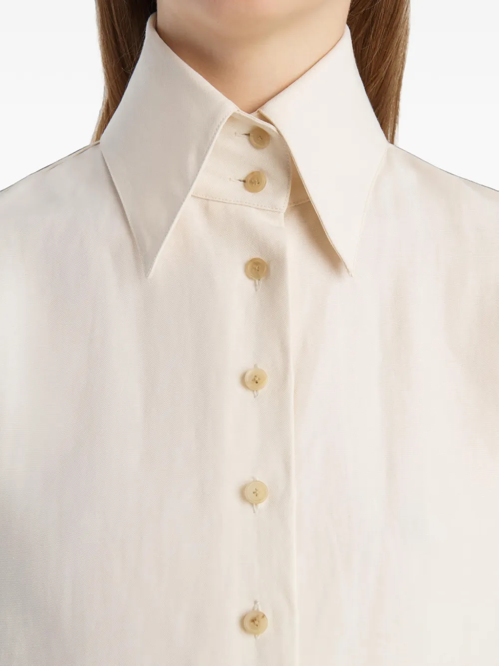 KHAITE Ivanna jurk Beige