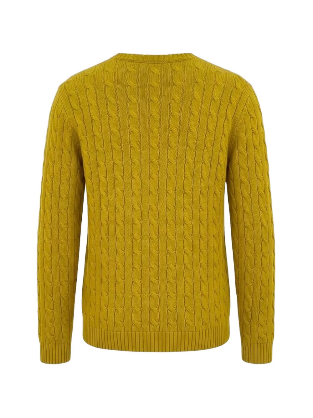 Valentino Garavani Kabelgebreide kasjmier pullover met VLogo Geel