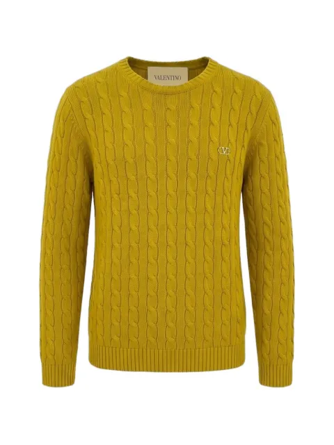 Valentino Garavani cashmere cable-knit pullover with VLogo
