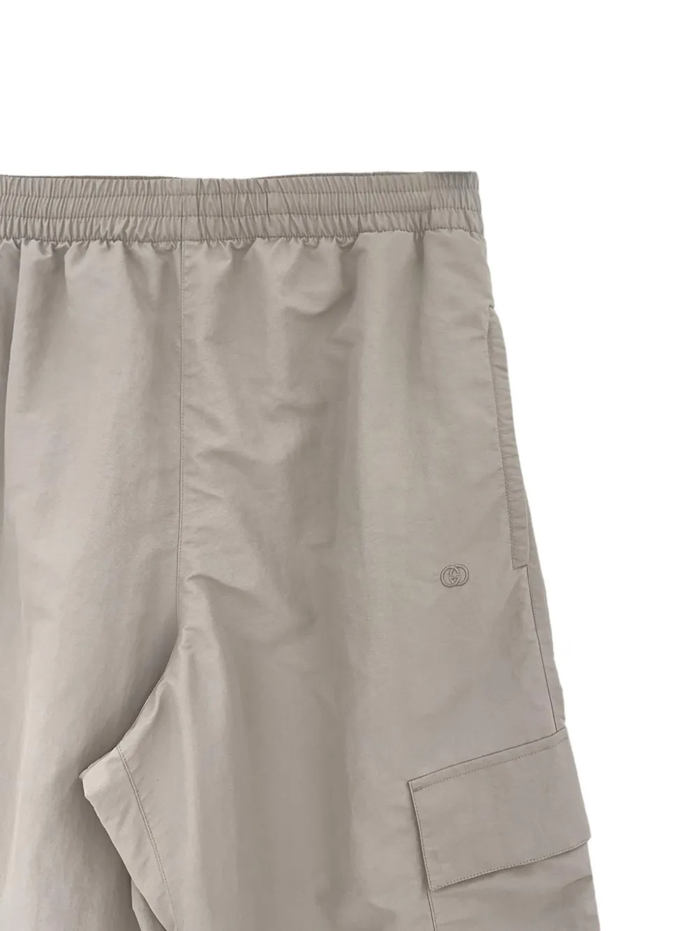 Gucci Froissé nylon faille cargo pants Beige