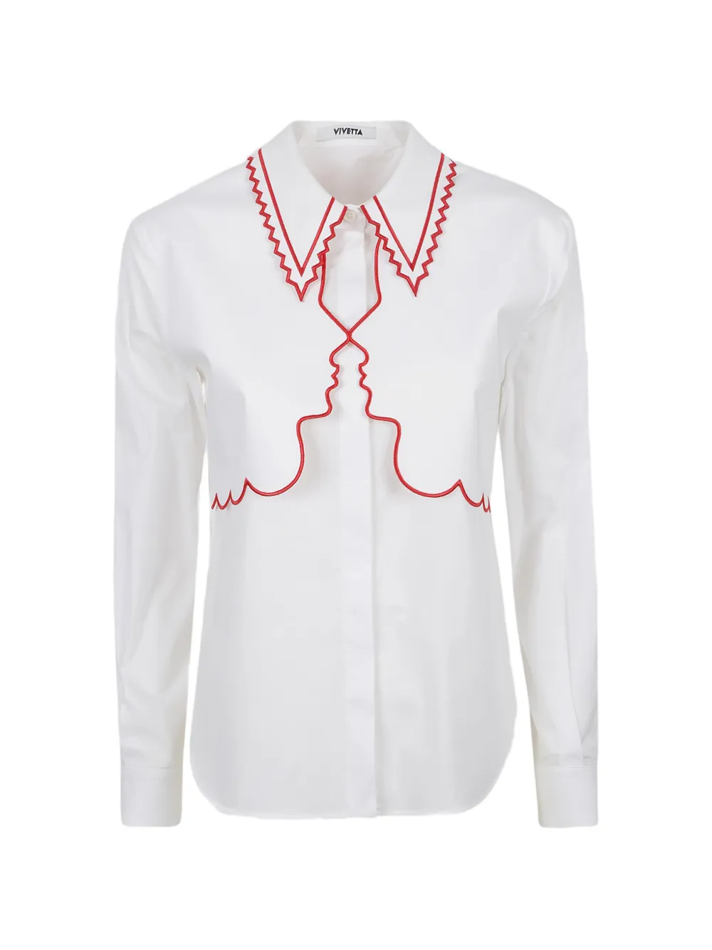 Vivetta embroidered long-sleeve shirt - Weiß
