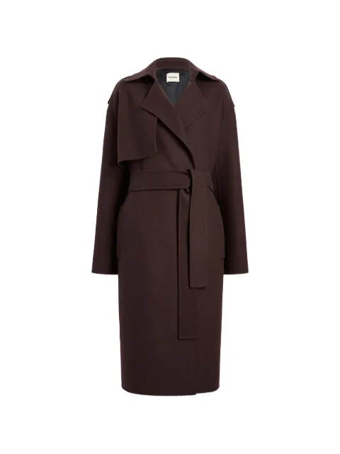 KHAITE Manston coat in dark brown