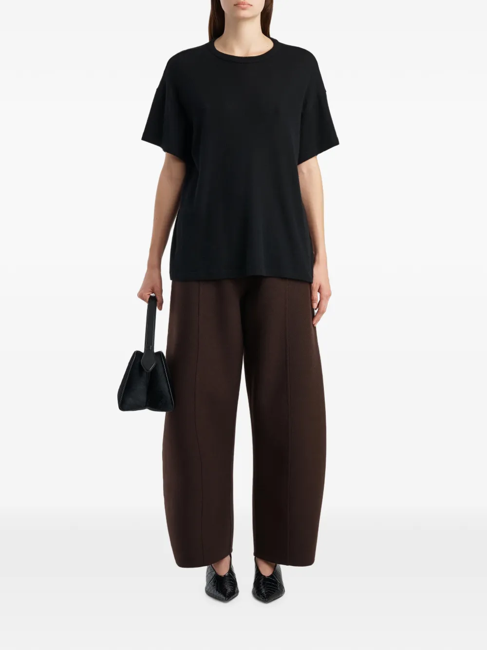 KHAITE Clover wollen broek Bruin