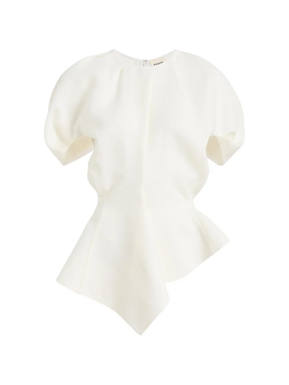 KHAITE Rumi short-sleeve asymmetric top