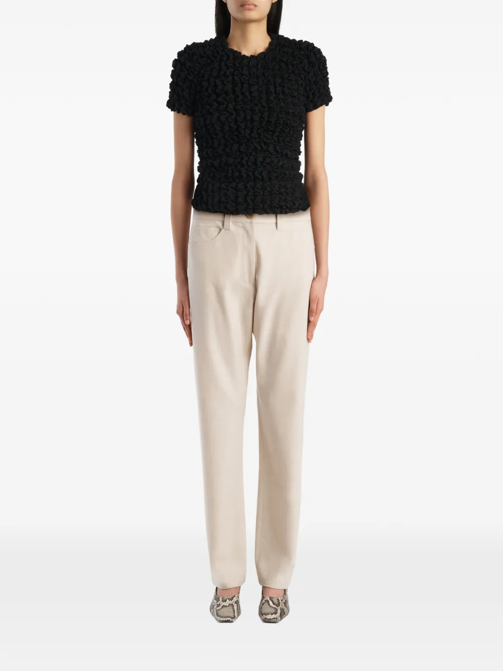 KHAITE Callum broek Beige