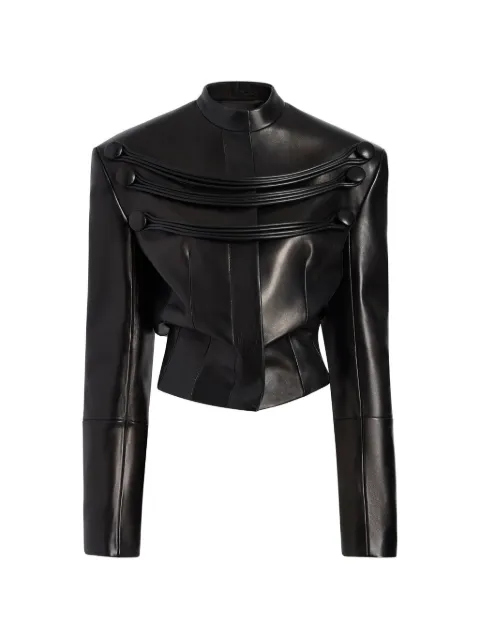 KHAITE york jacket with cord embroidery