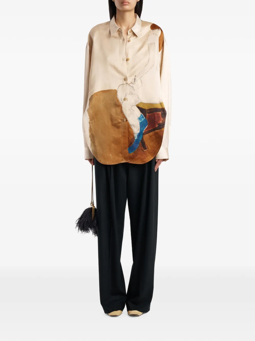 KHAITE August wollen broek Zwart