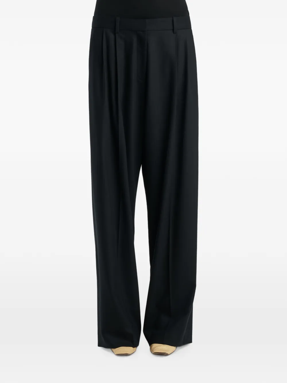 KHAITE August wollen broek Zwart