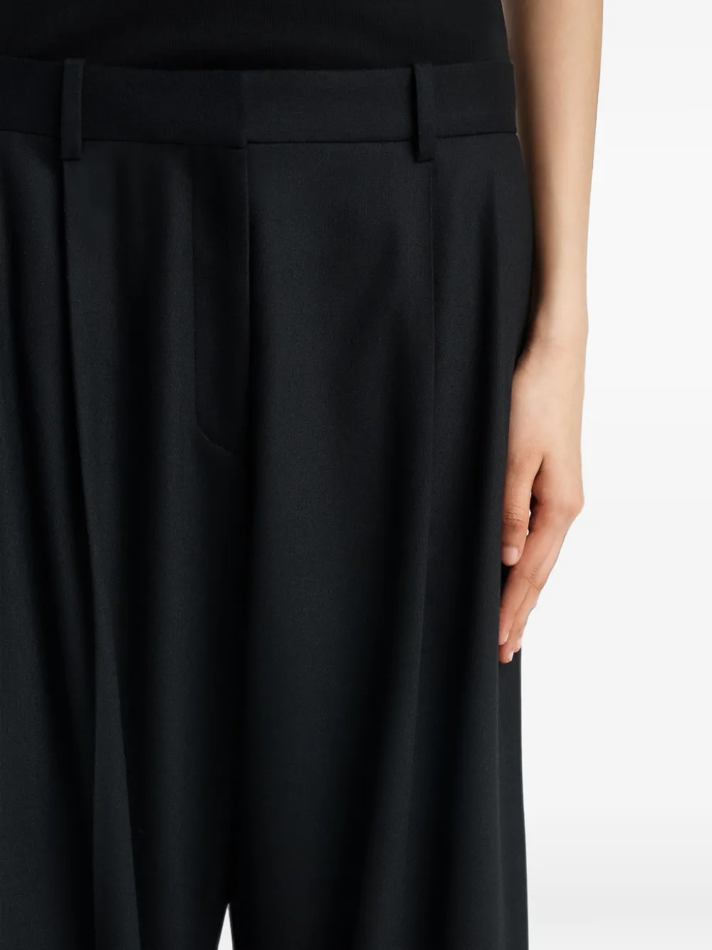 KHAITE August wollen broek Zwart