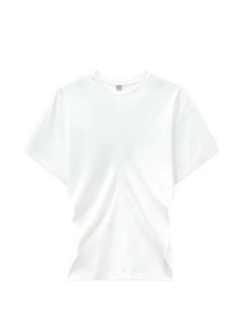 TOTEME slouch-waist jersey top white