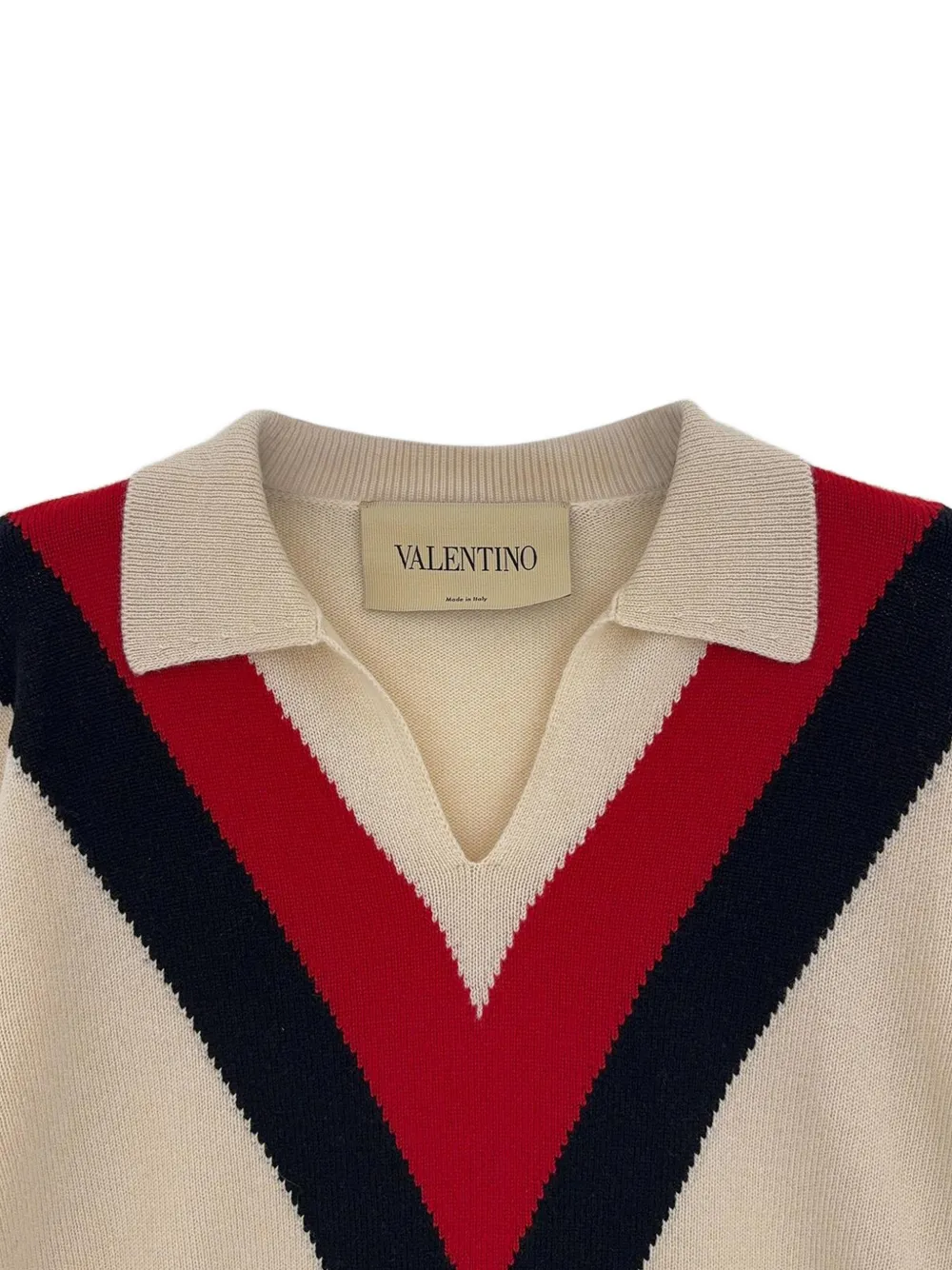Valentino Garavani VLogo Signature intarsia sweater Beige