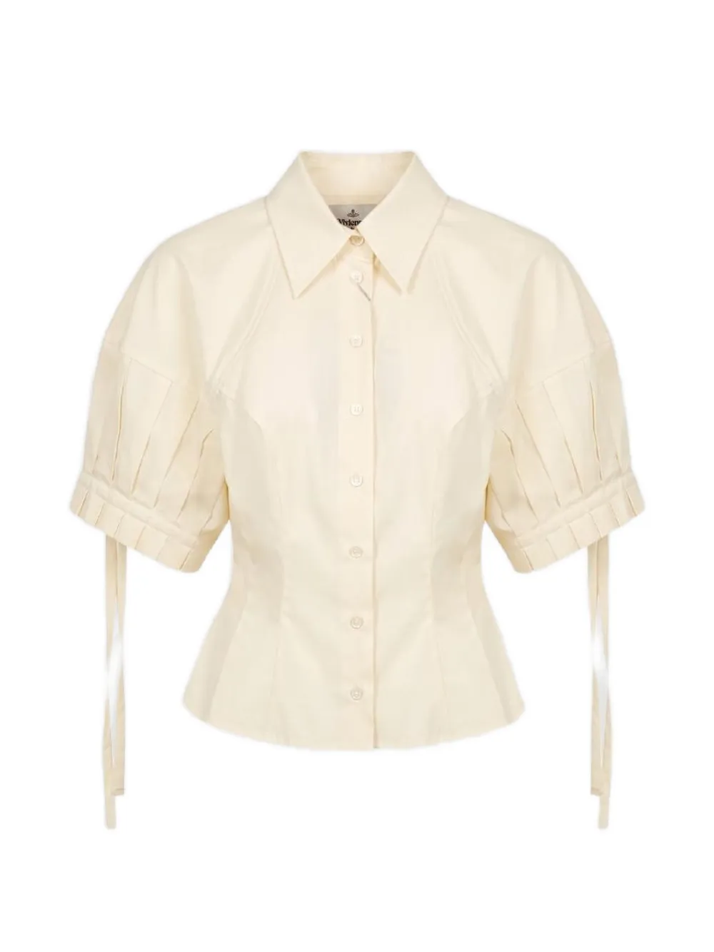 Vivienne Westwood Idaho pleated-sleeve shirt - Tons neutres Vivienne Westwood Idaho pleated-sleeve shirt - Tons neutres