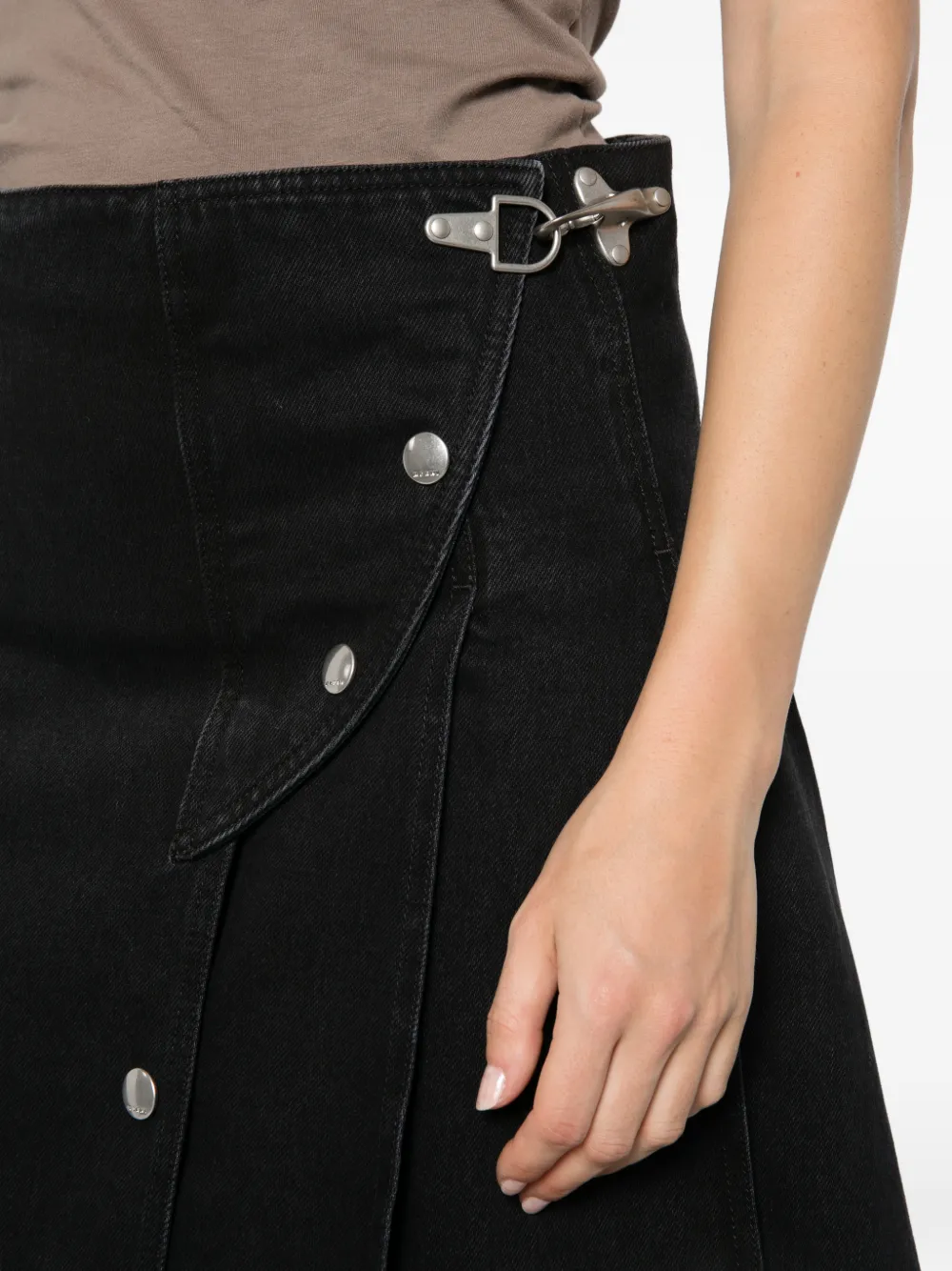 Marni Maxi-wikkelrok met plooien Zwart