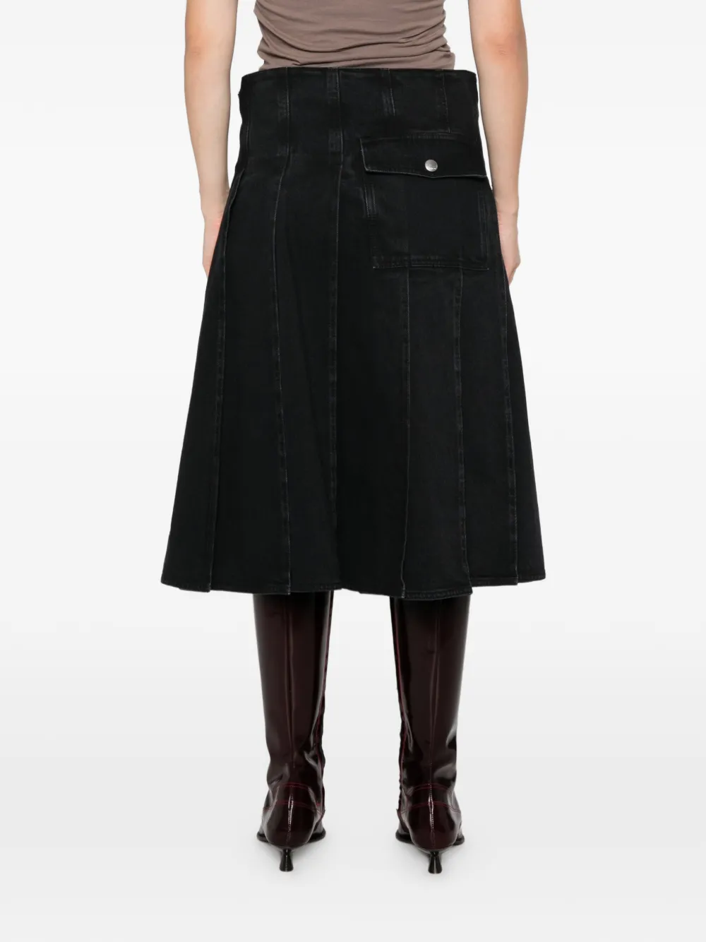 Marni Maxi-wikkelrok met plooien Zwart