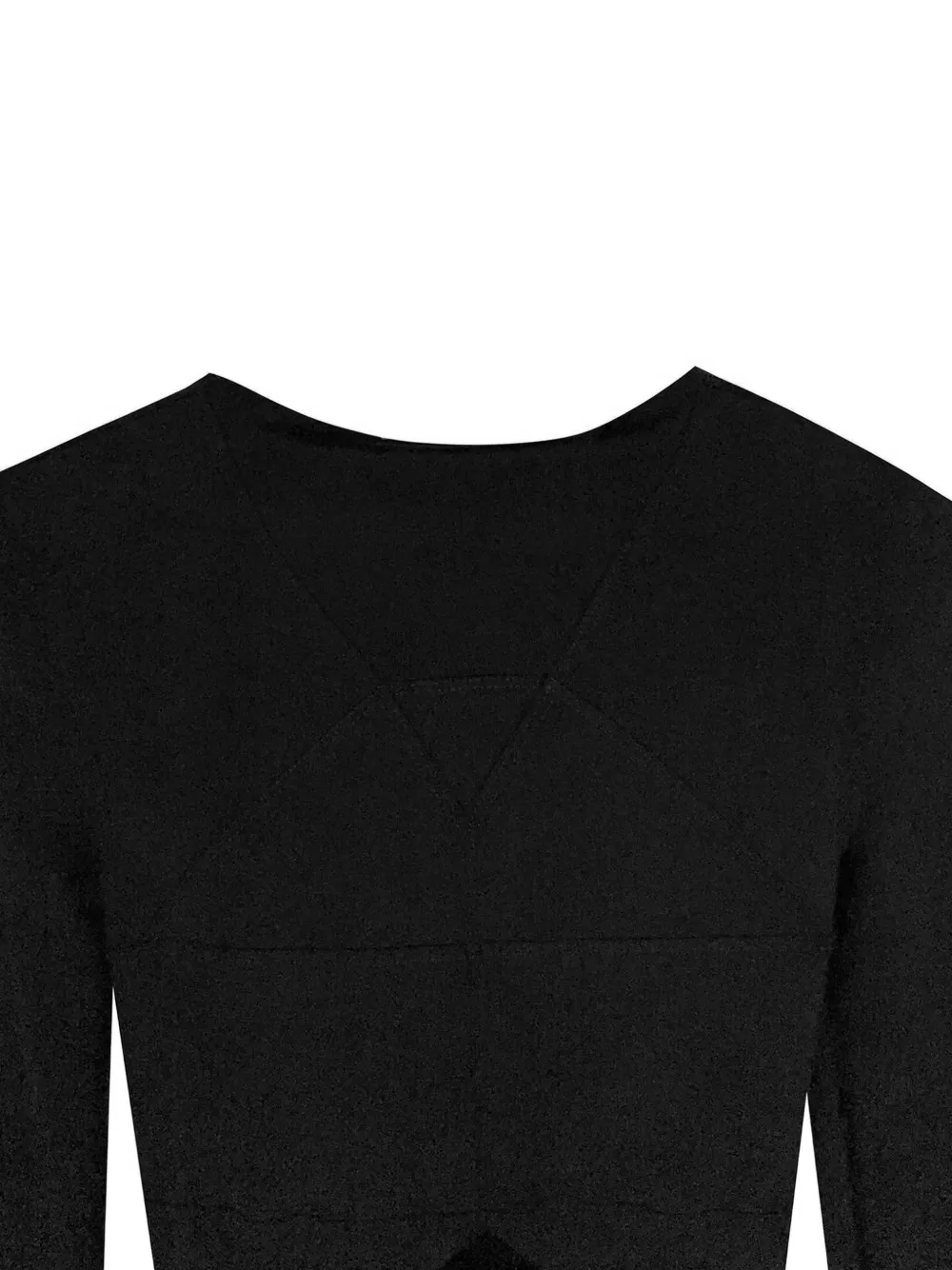 Rick Owens Maxi-jurk met fluwelen vlakken en lange mouwen Zwart