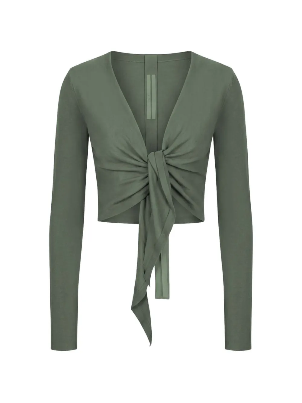 Rick Owens cropped wrap cardigan - Verde