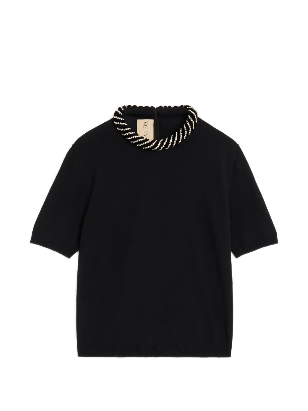 Valentino Garavani embroidered wool jumper Zwart