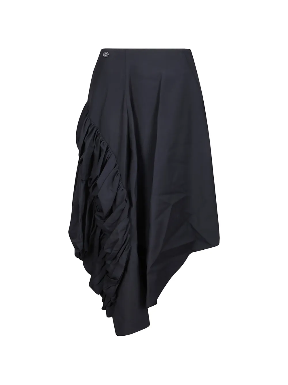 Comme Des Garçons ruffled asymmetric midi skirt - Nero