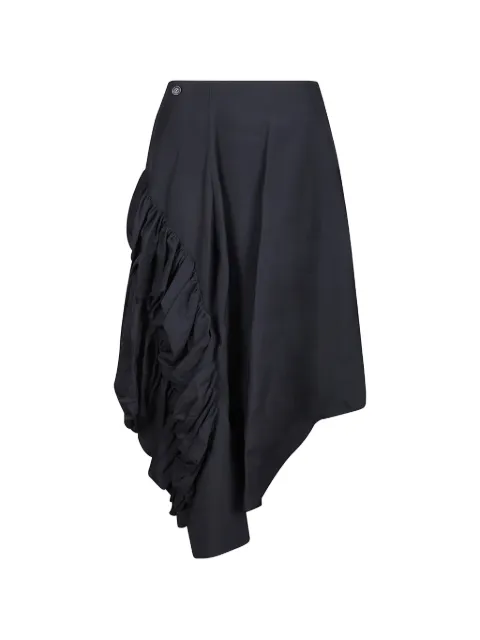 Comme Des Garçons falda midi asimétrica con volantes
