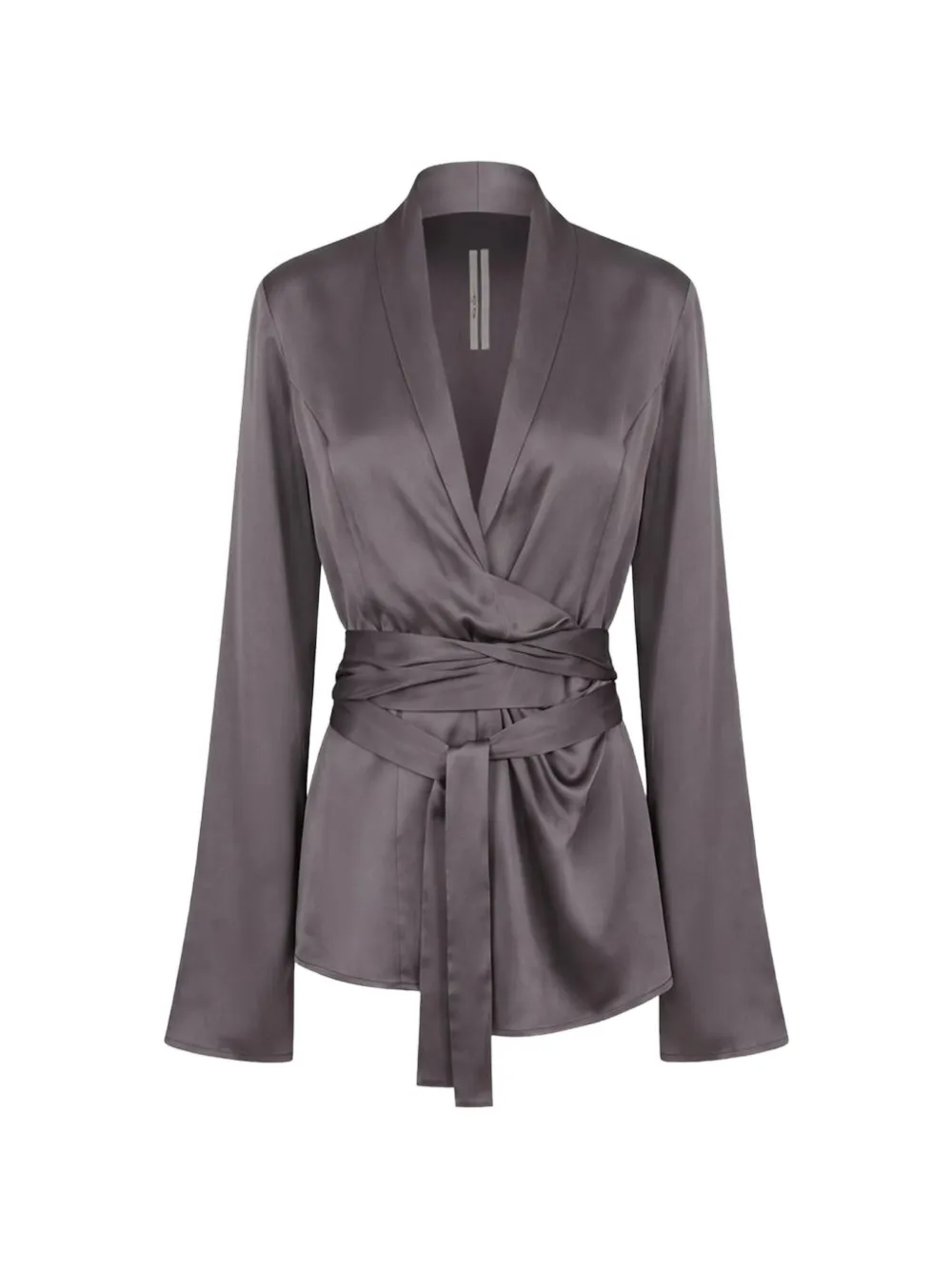 Rick Owens Laura belted wrap top - Grigio