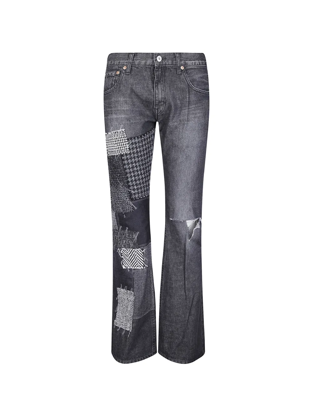Junya Watanabe patchwork distressed jeans