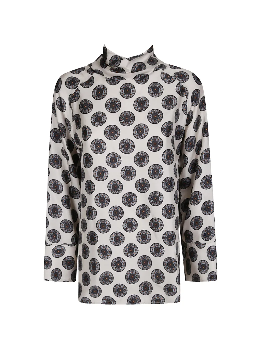 Alberto Biani geometric-print silk blouse