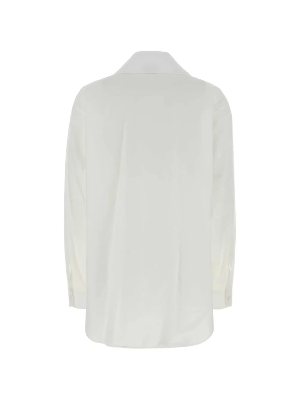 Moschino Popeline blouse met oversized kraag Wit