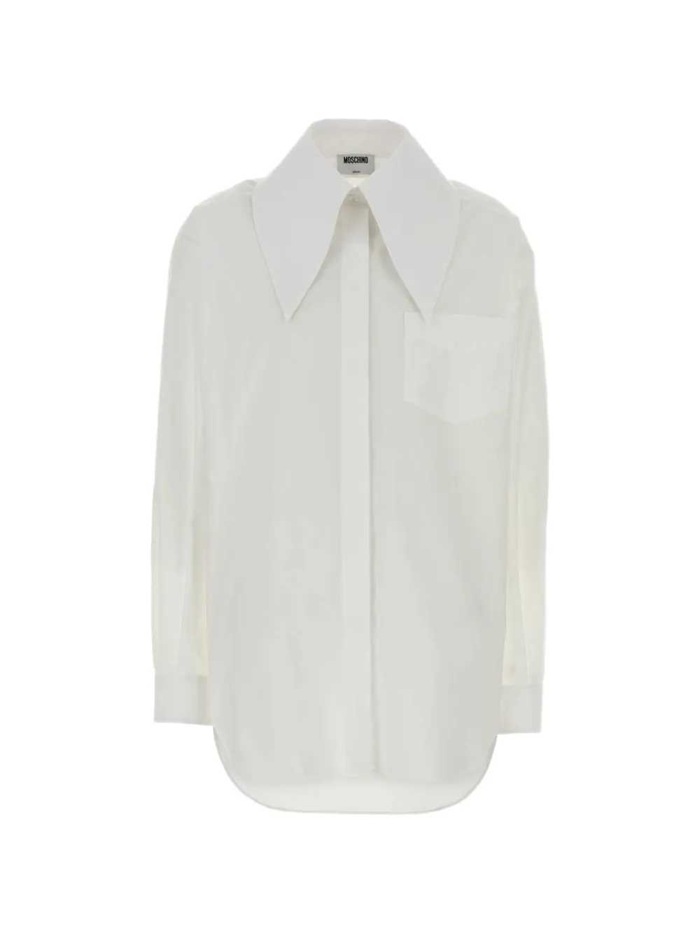 Moschino oversized-collar poplin shirt - Bianco