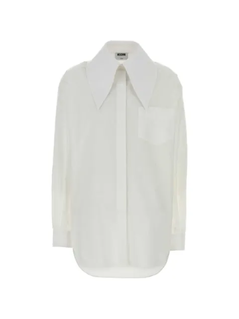 Moschino oversized-collar poplin shirt