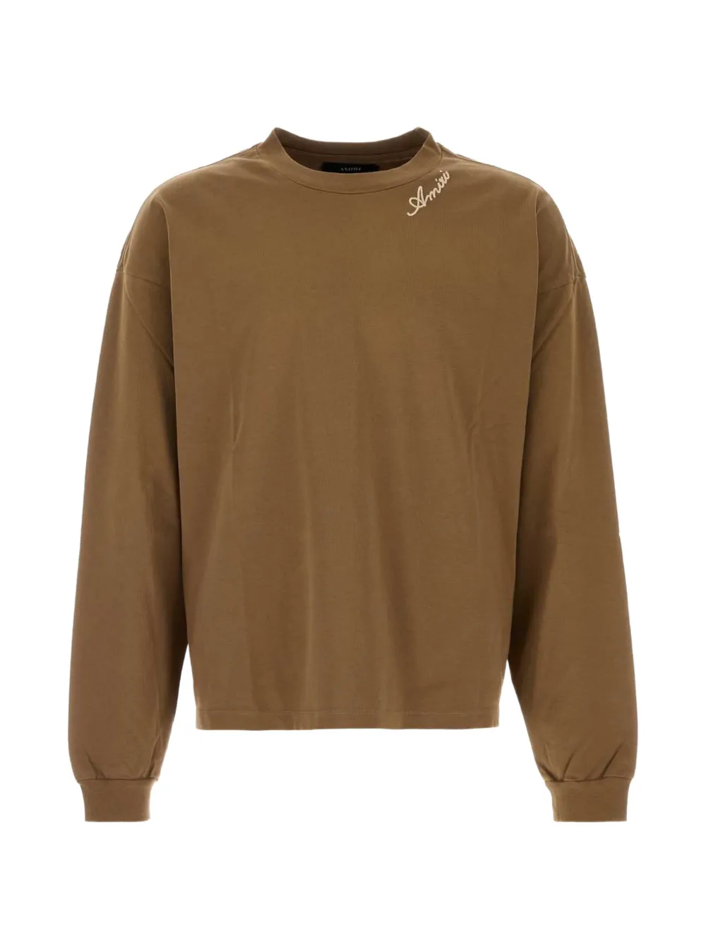 AMIRI Amiri script oversized long sleeve tee - Marrone