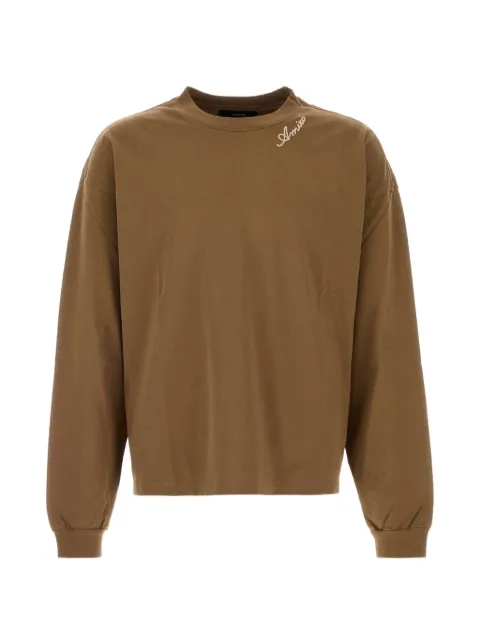 AMIRI Amiri script oversized long sleeve tee