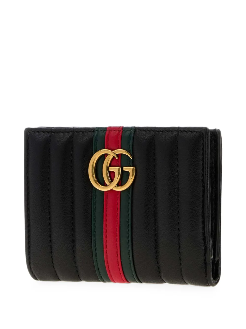 Gucci GG Marmont gewatteerde portemonnee Zwart