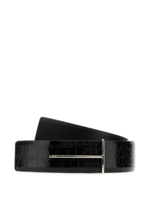 TOM FORD cinturón reversible con hebilla en T