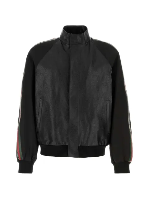 Gucci Web-stripe panelled bomber jacket