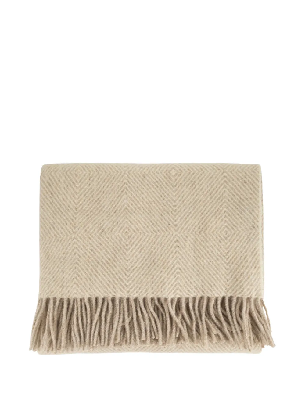 Fabiana Filippi geometric jacquard fringed throw - Toni neutri